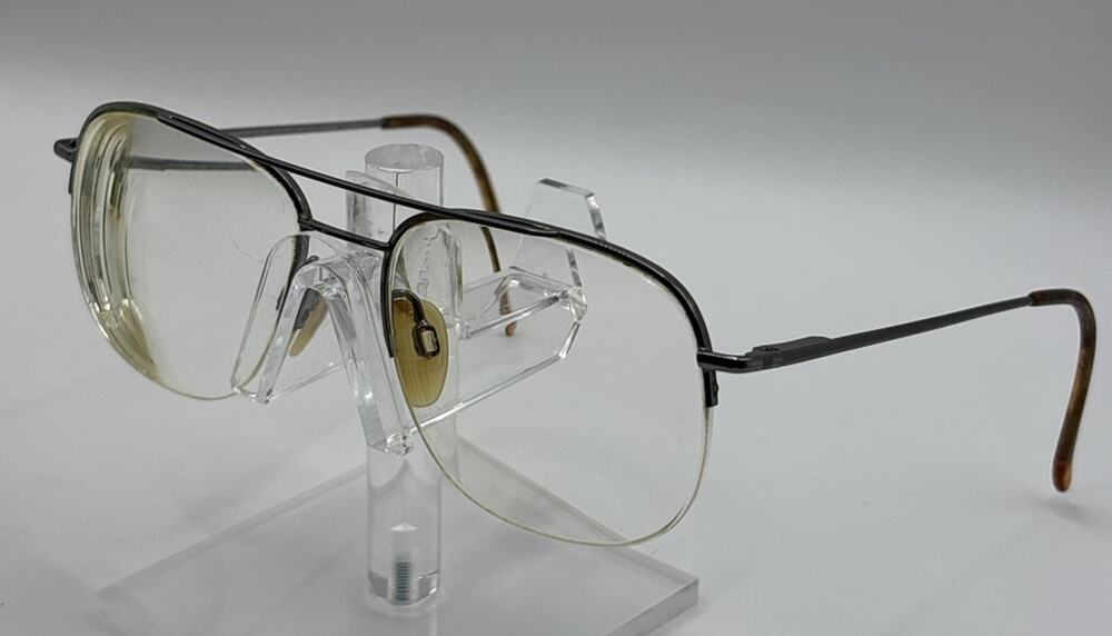 Vintage ZEISS HITEC 5670TT Eyeglasses Gunmetal 55-17-145 Frame Japan
